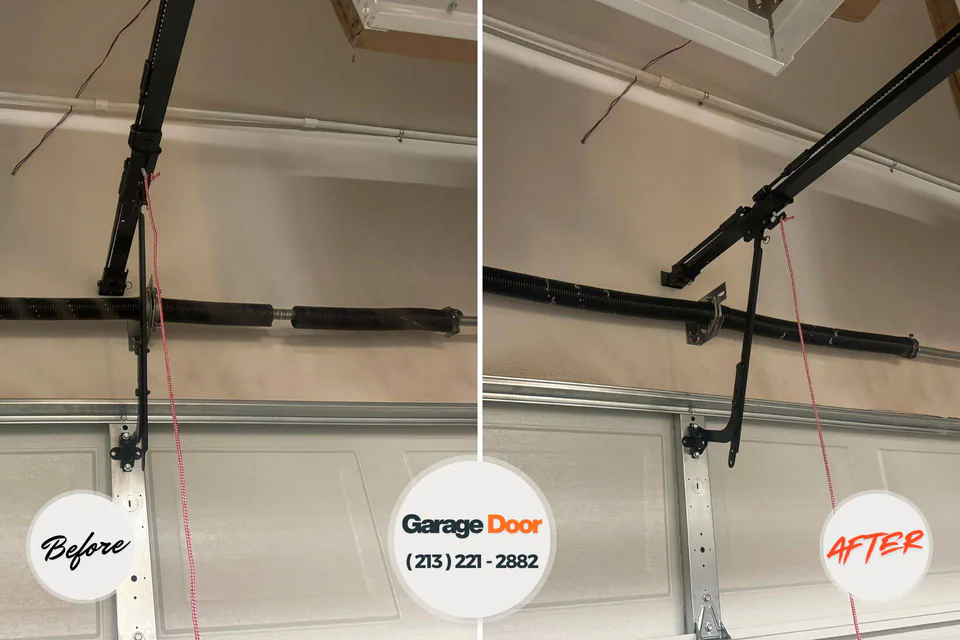 Before and after: garage door repair Davenport, FL